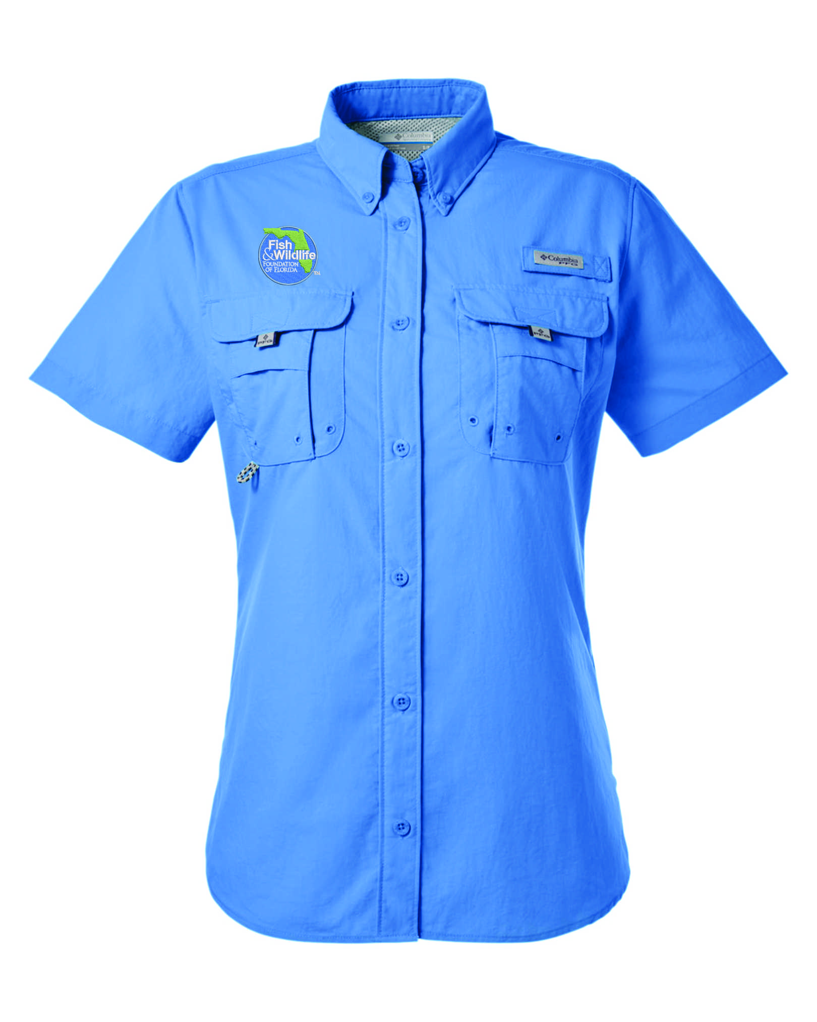 Columbia Ladies Bahama Short Sleeve Shirt: Whitecap Blue