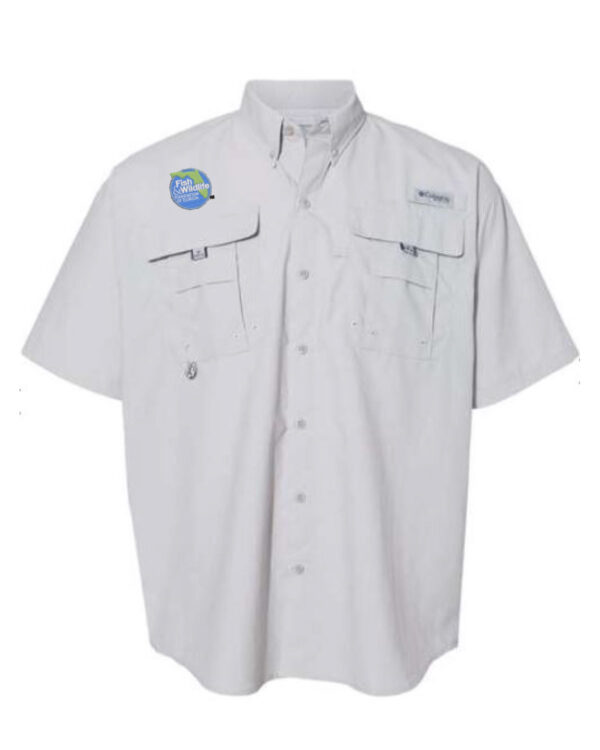 Columbia PFG Bahama™ II Short Sleeve Shirt: White - Fish